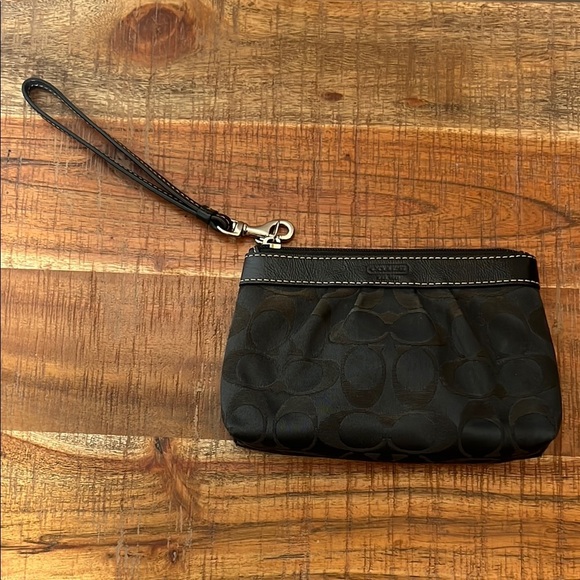 Coach Black Monogram Clutch Wristlet - Picture 2 of 9